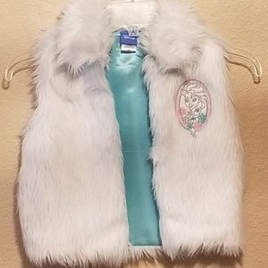 Disney's  Elsa Faux Fur Sleeveless Coat